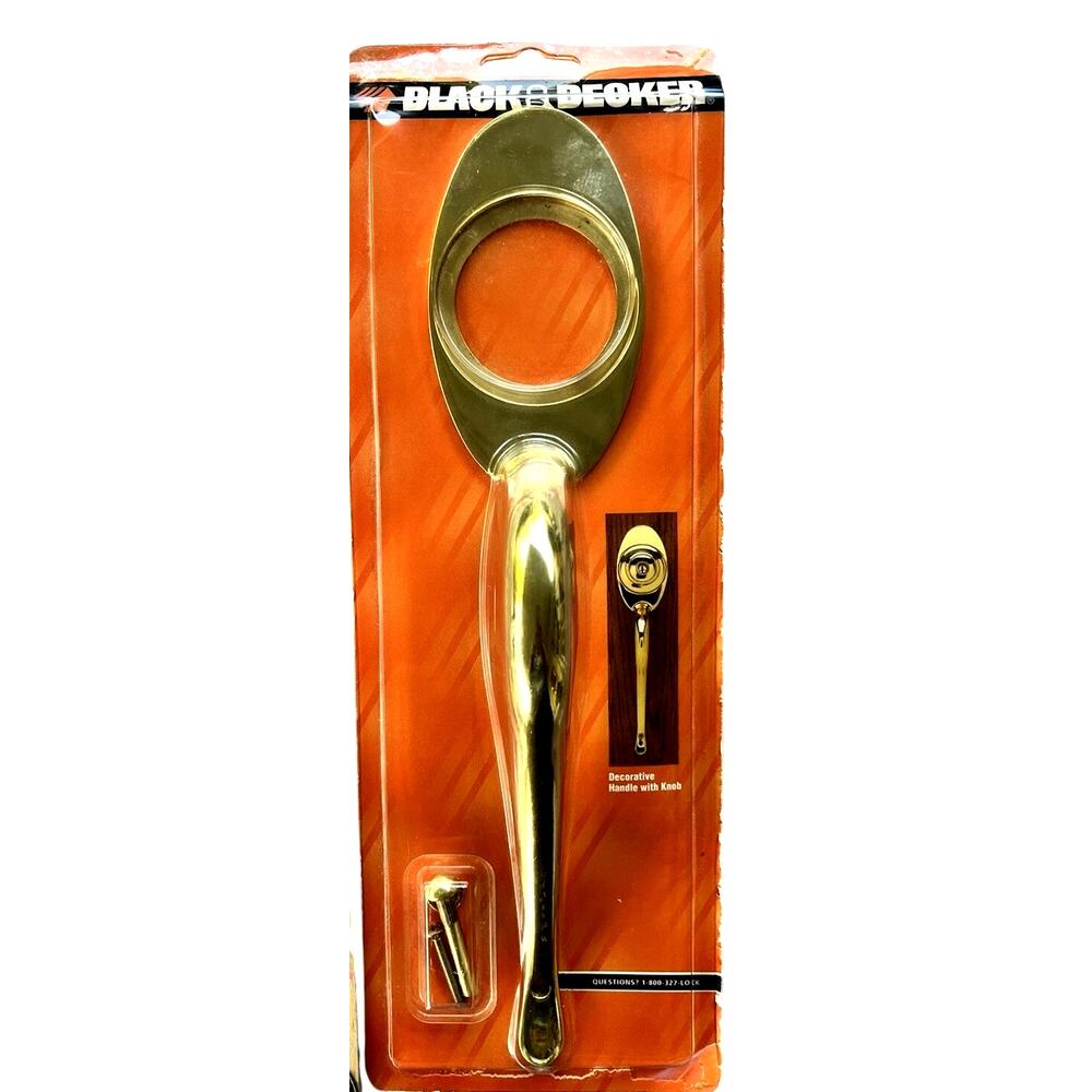 Vintage Black And Decker Brass Decorative Door Handle NEW